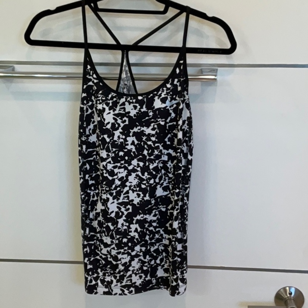 Nike Black and White Dri-FIT Tank Top